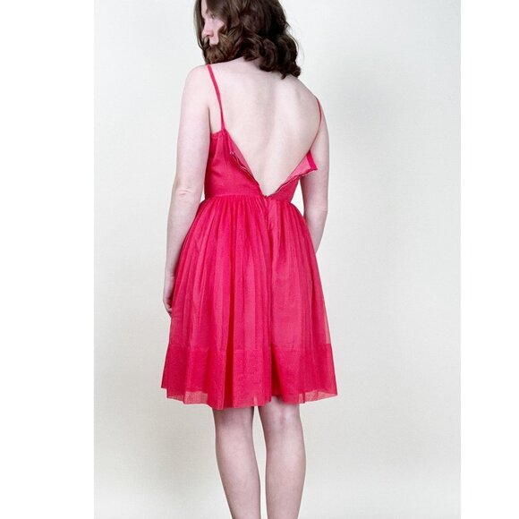 Rare Vintage Handmade Midi Mini Tulle Dress Barbie Ballet Homecoming Prom Dance - Picture 3 of 10